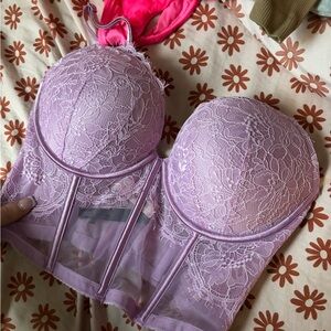 Victoria's Secret Lace Bustier in Light Purple